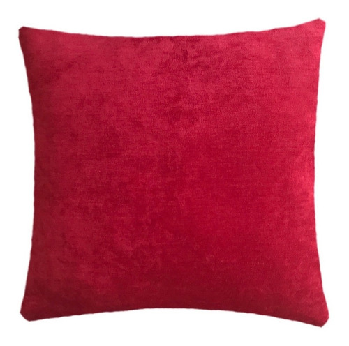 Set 4 Cojín Decorativo Minimalista Rojo Velvet Sala Recamara