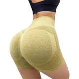 Short Calza Corta Push Up Frunce Levanta Cola Seamless Impo