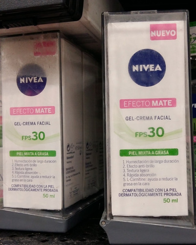 Gel Crema Facial Nivea Efecto Mate Fps 30 50ml