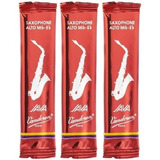 Kit 3 Palhetas Vandoren Java Red Vermelha - Sax Alto Nº 4,0