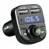 Receptor Bluetooth Autos Transmisor Fm Mp3 Carga Rapida Usb