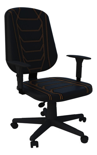 Cadeira Gamer Spider Efx Até 130kg Preto E Laranja