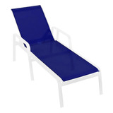 Espreguiçadeira Cadeira Azul Para Praia Jardim Piscinas