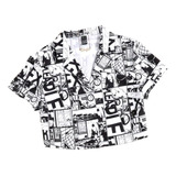 Blusa Camisa Casual Para  Mujer Estampado De  Moda 