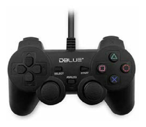 Joystick Usb Doble Vibracion Pc Negro Dbc1001 Mertel