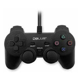 Joystick Usb Doble Vibracion Pc Negro Dbc1001 