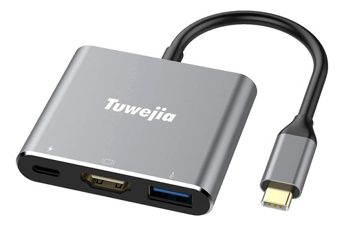 Tuwejia Adaptador Multipuerto Usb C A Hdmi Usb 3.1 Gen 1 Thu