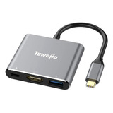 Tuwejia Adaptador Multipuerto Usb C A Hdmi Usb 3.1 Gen 1 Thu