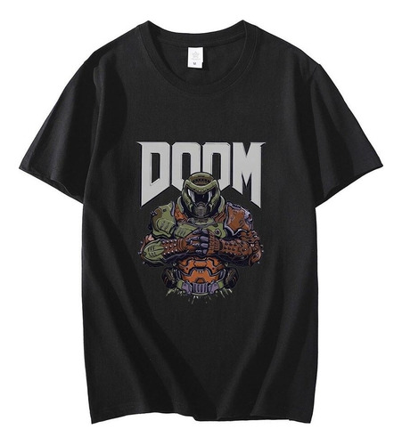 Playera Doom Eternal Hombre Manga Corta Game Slayer Skull T