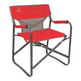 Sillon Director Coleman Outpost Breeze Rojo Hasta 130 Kilos