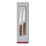Set De 2 Cuchillos Para Bistec Victorinox® Swiss Modern Color Marrón