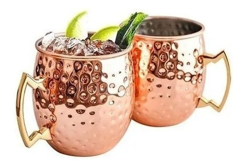 Pack 2 Mugs De Cobre Vasos Tragos Moscow Mule Mojito