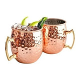 Pack 2 Mugs De Cobre Vasos Tragos Moscow Mule Mojito