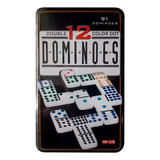 Juego Mesa Domino 12 Jugadores Familia Estuche Lujo Portátil