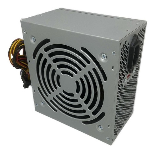 Fonte Para Computador Pc 200w Real Atx 24 Pinos Cooler 120mm Cor Prateado Bivolt