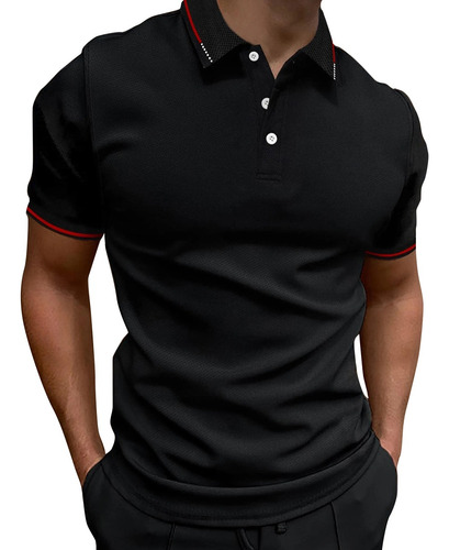 Playera De Hombre Solapa Camisa Polo Tenis Deportivo Casual