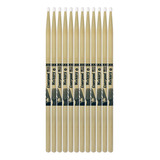 Baqueta 5a Hickory Ponta De Nylon 6 Pares Liverpool Hy 5an