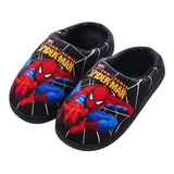 Pantufla Spiderman Con Suela Gruesa Antiderrapante Niño