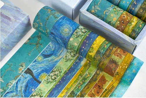 10 Washis Van Gogh Foil Y 45 Sticker Bullet Journal Scrap 
