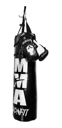 Saco De Boxeo Relleno +par De Guantes + Soporte 