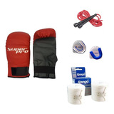 Kit Guantes Guantin P Bolsa + Soga + Par De Venda + Bucal 