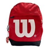 Morral Escolar Mochila Universitaria Wilson B Bolso Unisex Color Rojo Diseño De La Tela Urban Free