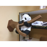 Oso Panda Tronco_panda Bear Craft Papercraft Papel Paper Pdf