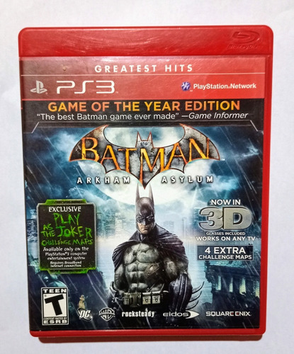 Batman Arkham Asylum Goty Ps3 Fisico Subt. En Español