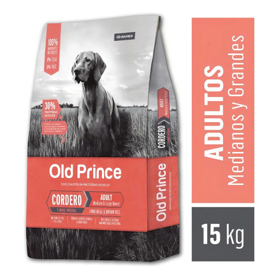 Alimento Old Prince novel para perro adulto sabor cordero y arroz en bolsa de 15 kg | Mismo precio en cuotas