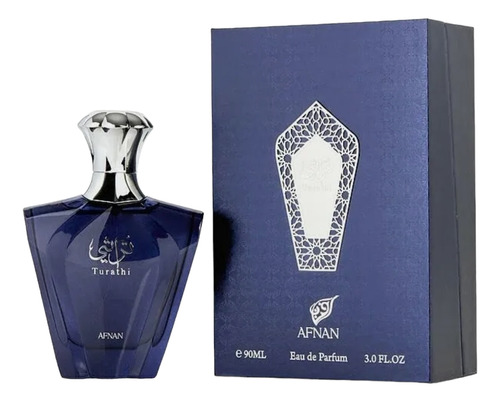 Turathi Blue Eau De Parfum 90ml Afnan Emirados Árabes Unidos Perfume Importado Masculino Novo Original Lacrado Na Caixa