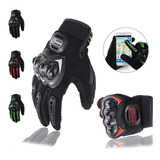 Guantes Con Proteccion Motociclista Anti Derrape Táctil Talla Negro-m