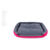 Cama Para Perro Grande Resistente, Color Fucsia / Gris