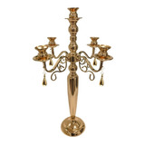 Candelabro Para Velas Color Oro 60 Cm #60501 Premium