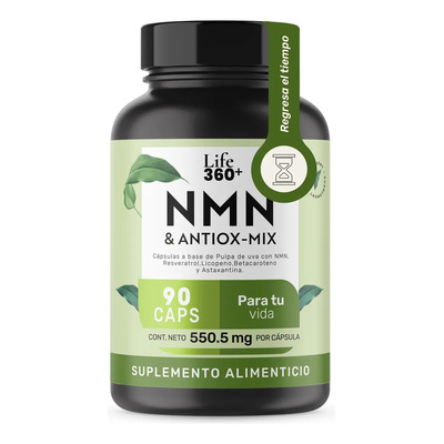 Nmn Resveratrol Life360+ 90 Cápsulas Antioxidantes Sabor Sin sabor | Meses sin interés