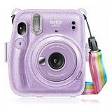 Carcasa Fintie Glitter Para Instax Mini 11 -morado