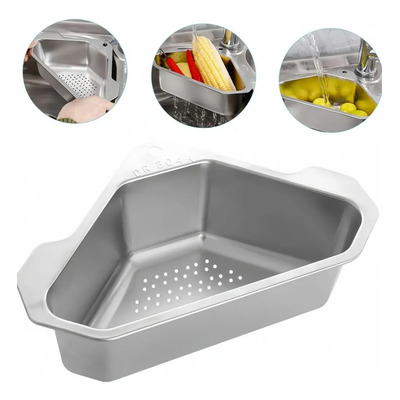 Colador Triangular De Acero Inoxidable Para Cocina Generic Plateado