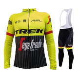 Uniforme Ciclismo Ruta Mtb Trek Neon Pantalon Badana Gel 