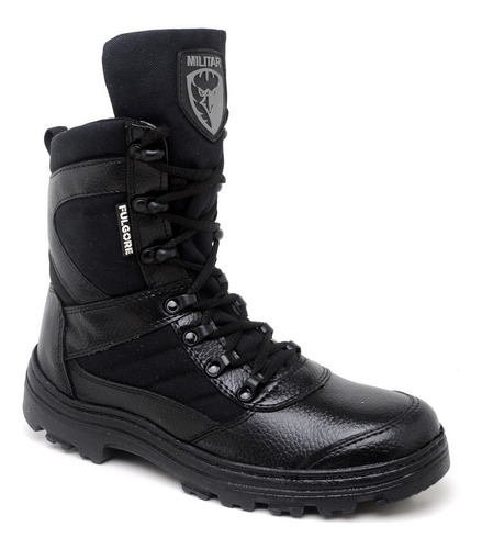 Coturno Tático Bota Militar Couro Eco Policia Airsoft Paintb