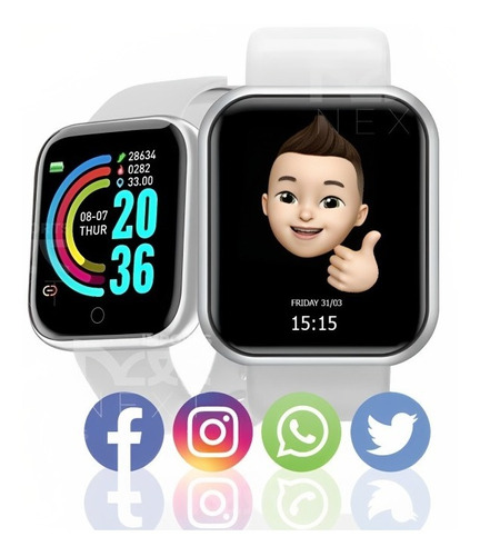 Relógio Smartwatch D20 Digital Inteligente P/ Homem Mulher