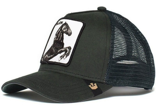 Gorra De Malla Con Protección Solar Y Bordado De Animal