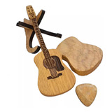Mini Cajas De Palhetas De Guitarra Acústica Madeira X1
