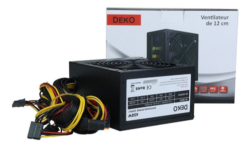 Fonte Atx 450w Real Deko Bivolt 12v4+4p 1xpci Exp6+2 4 Sata