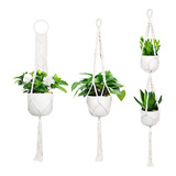 Setx3 Colgante Para Plantas - Macetas / Macramé/ Percha Boho