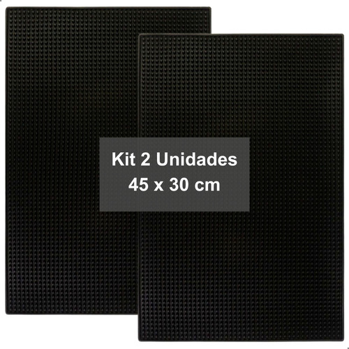 Kit 2 Tapetes Bar Mat 45x30cm Apoio Para Copos Drinks Chopp 