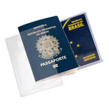 Porta Passaporte Mod Novo Flexível Transparente Pvc 4 Un