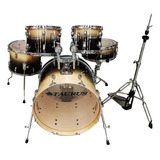 Batería Taurus 5 Cuerpos Maple Bombo 22 + Set De Soportes