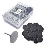 100pcs Sandpaper Discs With 1pc Metal Nail Bit Set,25mm Ped