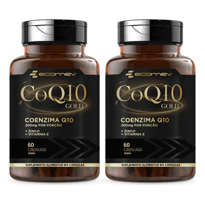 2 Coq10 Gold 200mg Coenzima Q10 Pura + Vit E Zinco 120cáp Sabor Sem sabor | MercadoLivre