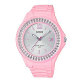 Reloj Casio Lx-500h-4e4v, Resistente Al Agua 50m, Fecha Color De La Correa Rosa Color Del Bisel Rosa Color Del Fondo Plateado