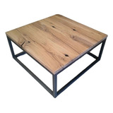 Mesa Ratona Estilo Industrial (madera De Eucalipto)